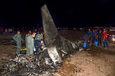 Jaguar fighter jet crashes in Jamnagar