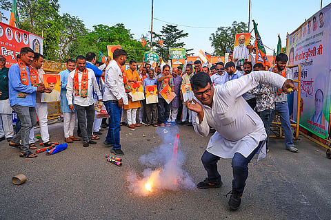 Celebrations after Waqf bill passed in LS