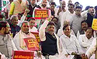 Calling Out Southern States For Demanding More Money From The Union Government PTI : Chalo Delhi protest: Karnataka ministers protest in Delhi, demanding over Rs one lakh crore owed by the central government