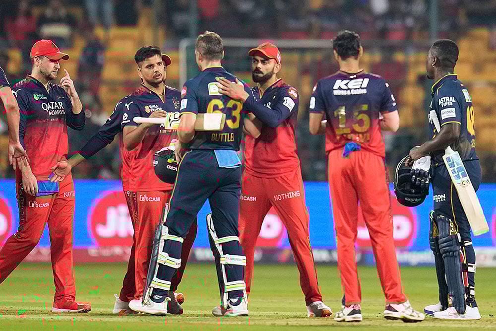| Photo: AP/Aijaz Rahi : Indian Premiere League 2025: Royal Challengers Bengaluru vs Gujarat Titans