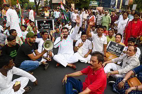 Congress protest against Waqf bill