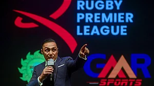 PTI : Bollywood actor and President of Rugby India Rahul Bose addresses a press conference, ahead of the launch of the Rugby Premier League (RPL).