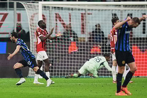 Italian Cup Semi Final First Leg Soccer Match: AC Milan vs Inter Milan