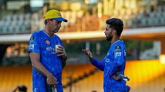 CSK captain Ruturaj Gaikwad with coach Stephen Fleming
