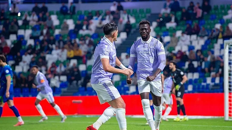 Al-Taawoun players during a football match. - Photo: X | InfoSkorBola.Official