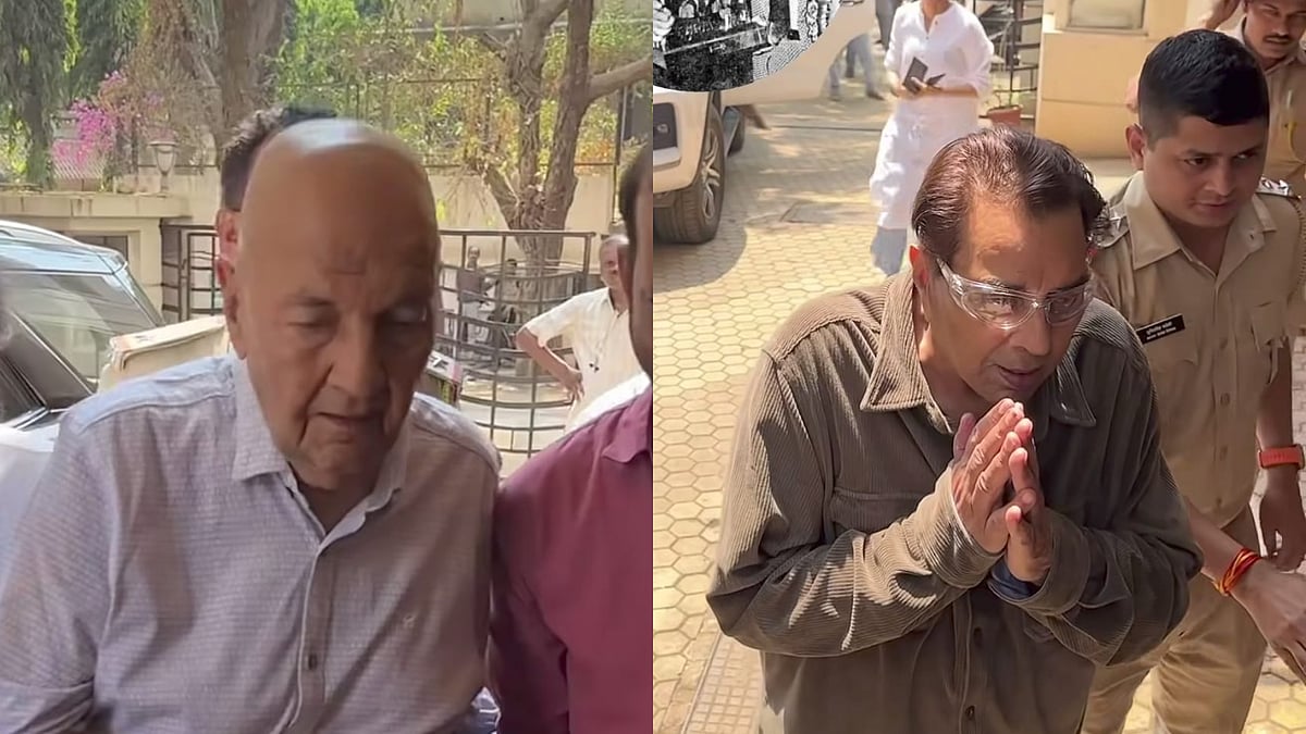 Instagram/Viral Bhayani : Prem Chopra, Dharmendra arrive to pay last respects to Manoj Kumar