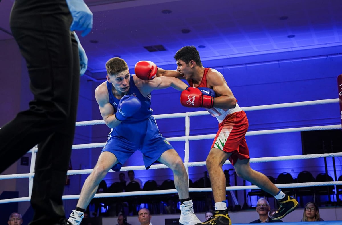 X/@indiannavy : Hitesh Gulia made history on Sunday night at the World Boxing Cup in Foz do Iguaçu, Brazil.