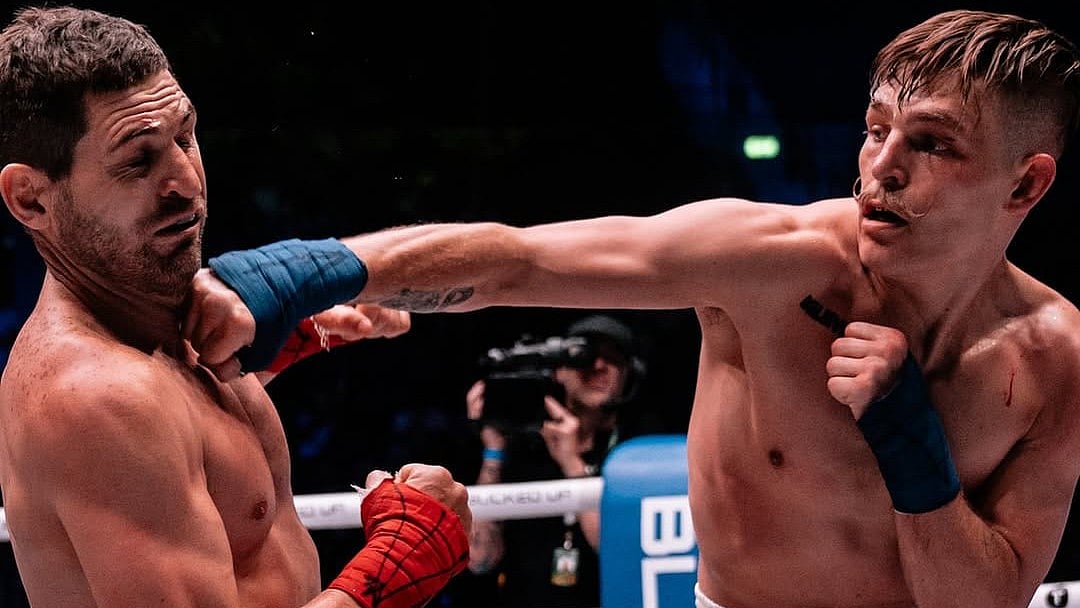 Special Arrangement : BKFC World Men's Featherweight Championship title was defended by Kai Stewart (Right).