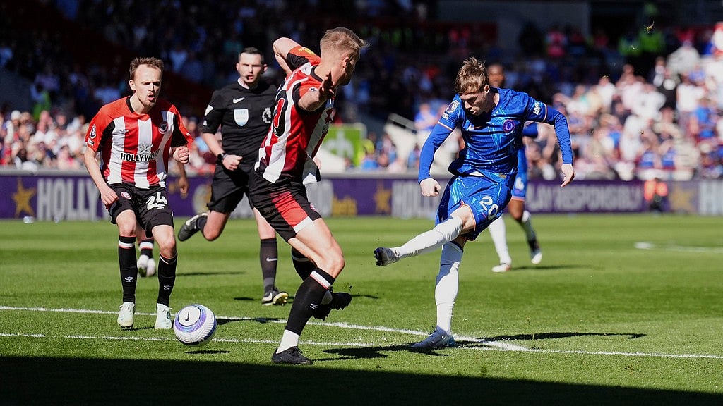 Chelseas Cole Palmer against Brentford