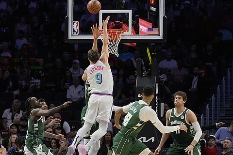 NBA Basketball Game: Milwaukee Bucks vs Miami Heat