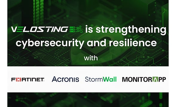 Velosting Strengthens Cybersecurity And Resilience With Fortinet, Acronis, Stormwall Networks & MONITORAPP Partnerships