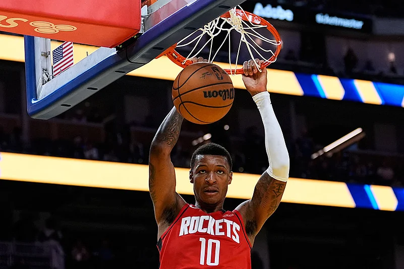 NBA Basketball Game: Houston Rockets vs Golden State Warriors