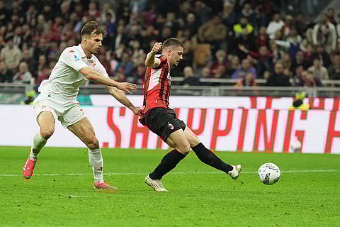 Serie A soccer match: AC Milan vs Fiorentina