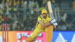 AP : Chennai Super Kings' MS Dhoni plays a shot during the Indian Premier League.