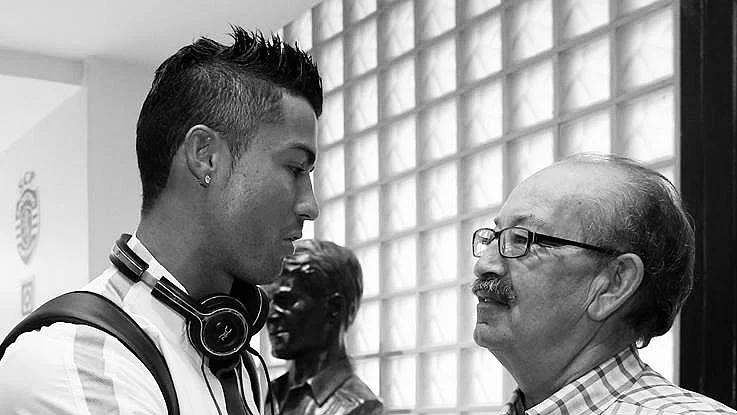 Aurelio Pereira with cristiano ronaldo X sporting CP