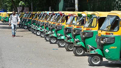 PTI : CNG driven autorickshaws in Delhi