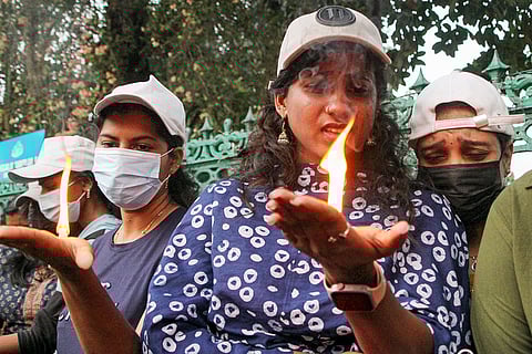 Women Civil Police Officer rank holders protest