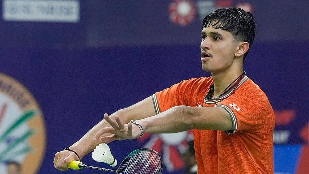 | Photo: PTI/Gurinder Osan : India's Priyanshu Rajawat during a men's singles match