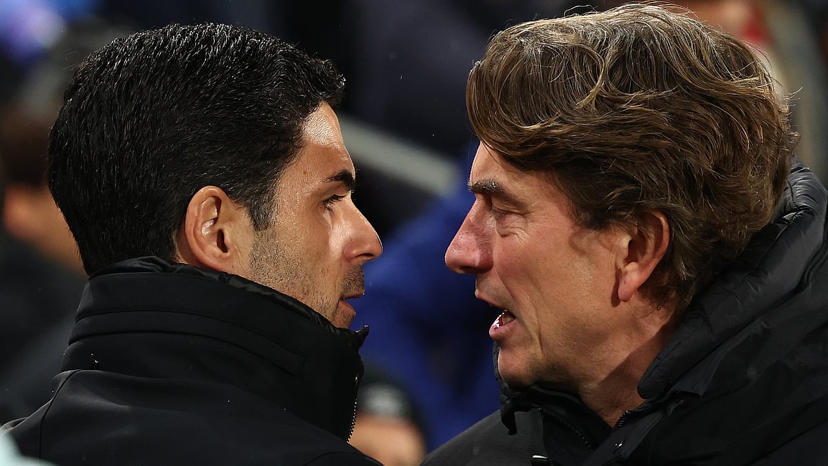 Mikel Arteta and Thomas Frank