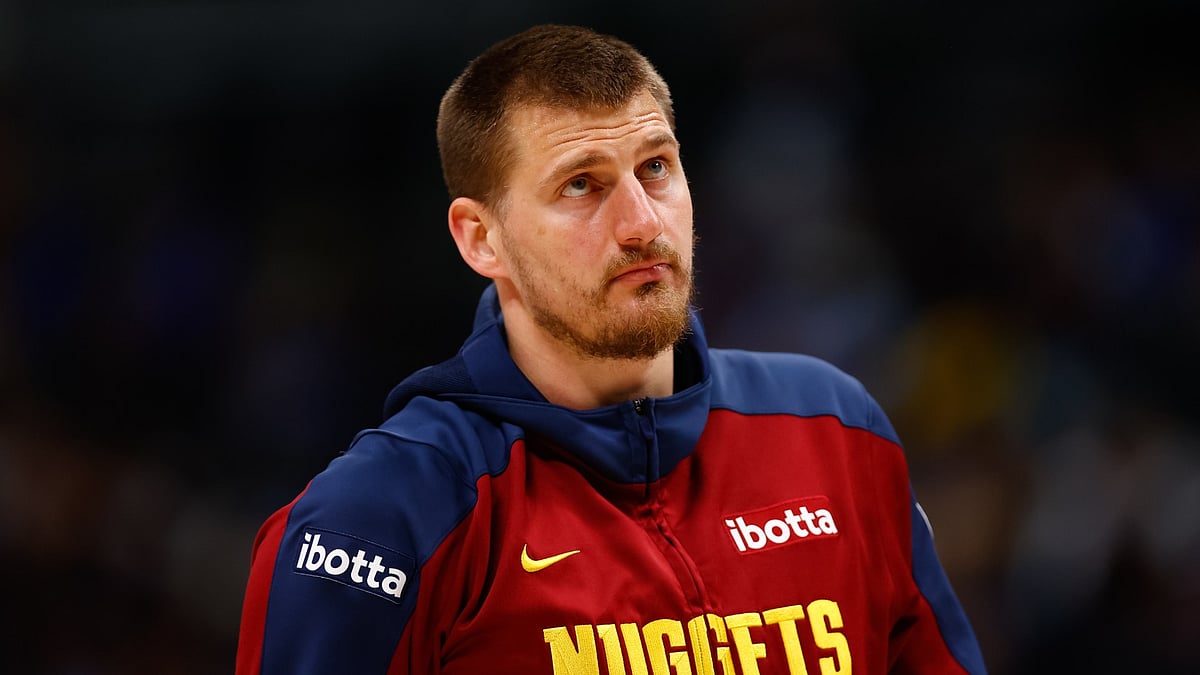 Nikola Jokic pictured ahead of the Sacramento Kings game