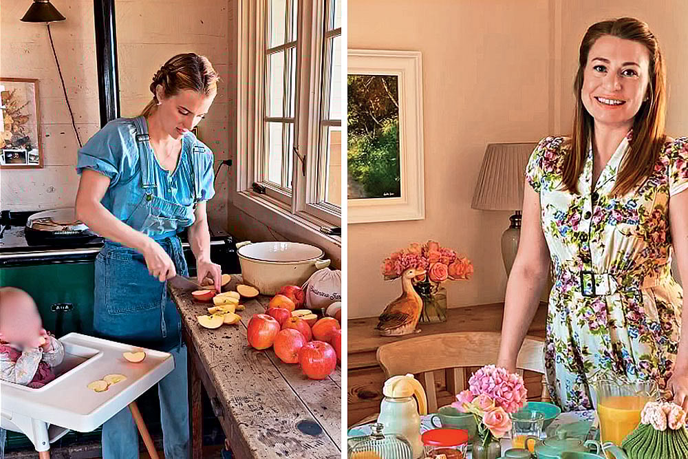 Owning the Trend: (Left) US-based social media influencer and ‘trad wife’, Hannah Neeleman; (right) Alena Kate Pettitt—’the original trad wife’