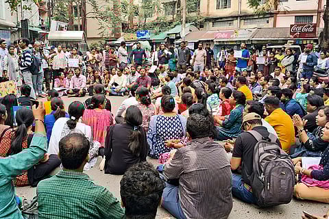 Teachers protest over loss of school jobs in Siliguri