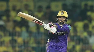 (AP Photo) : Kolkata Knight Riders' Sunil Narine plays a shot during the Indian Premier League match against Chennai Super Kings.