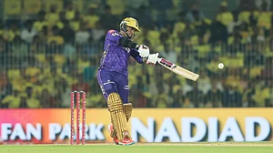 (AP Photo) : Kolkata Knight Riders' Sunil Narine plays a shot during the Indian Premier League match against Chennai Super Kings