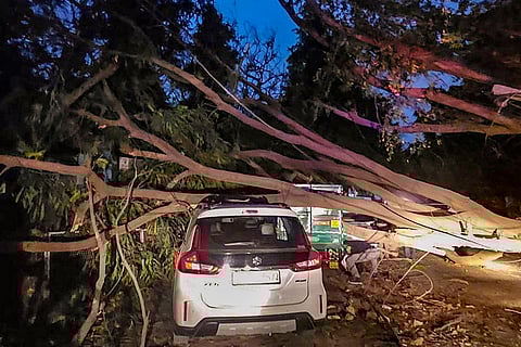 Weather: Dust storm in Gurugram