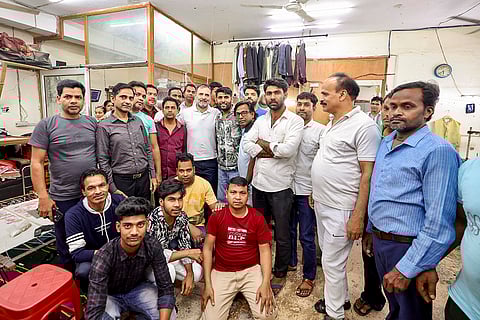 Rahul meets textile designers