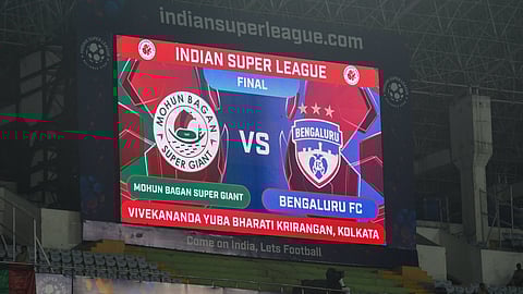 Salt Lake Stadium has set up the stage for the ISL 2024-25 Final match between MBSG and BFC.