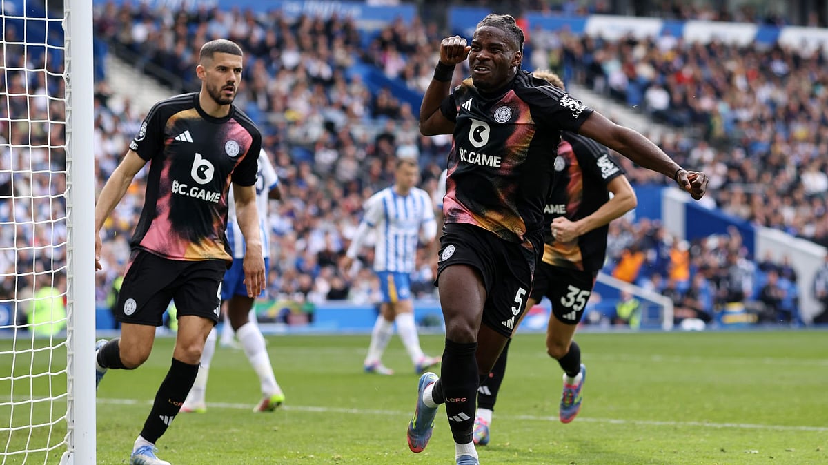 Leicester celebrate Okolis equaliser