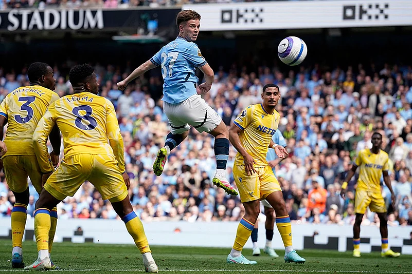Britain Soccer Premier League Man City vs Crystal Palace: James McAtee