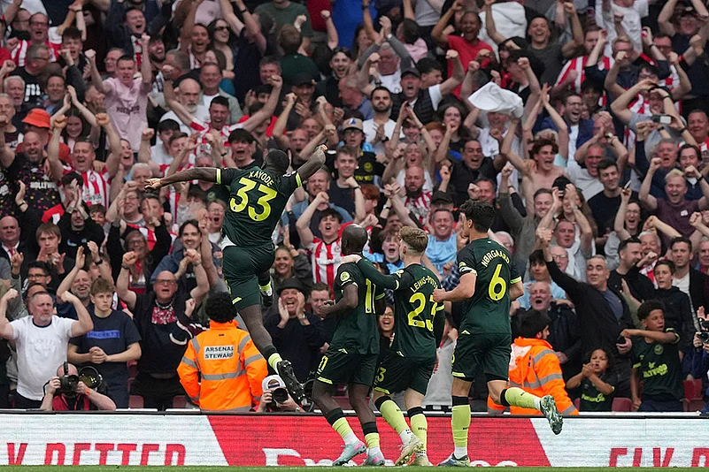 Britain Soccer Premier League Arsenal vs Brentford: Yoane Wissa