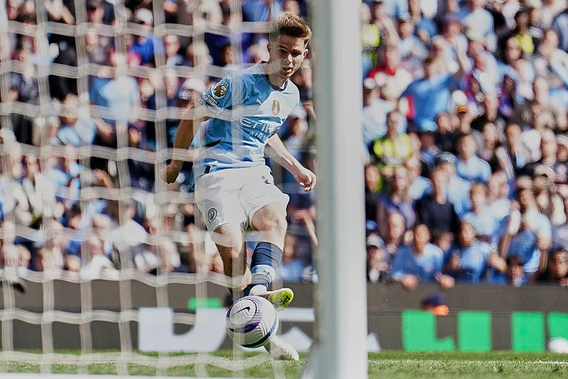 Britain Soccer Premier League Man City vs Crystal Palace: James McAtee