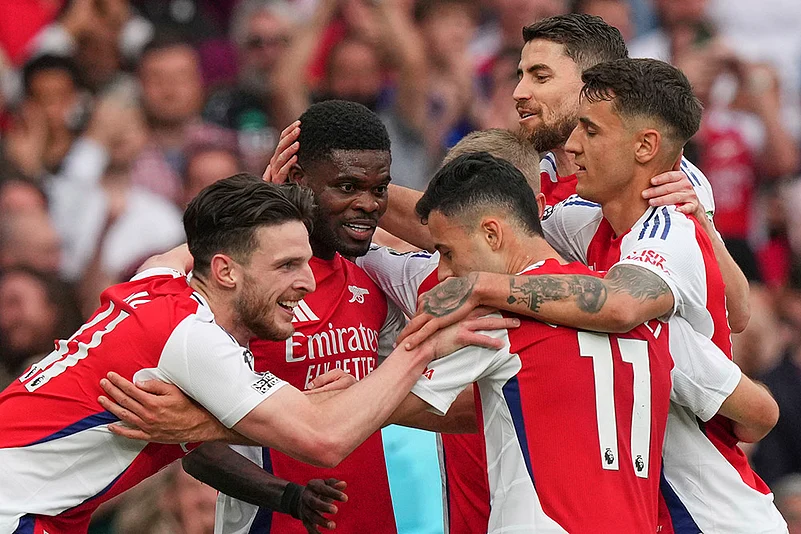 Britain Soccer Premier League Arsenal vs Brentford: Thomas Partey