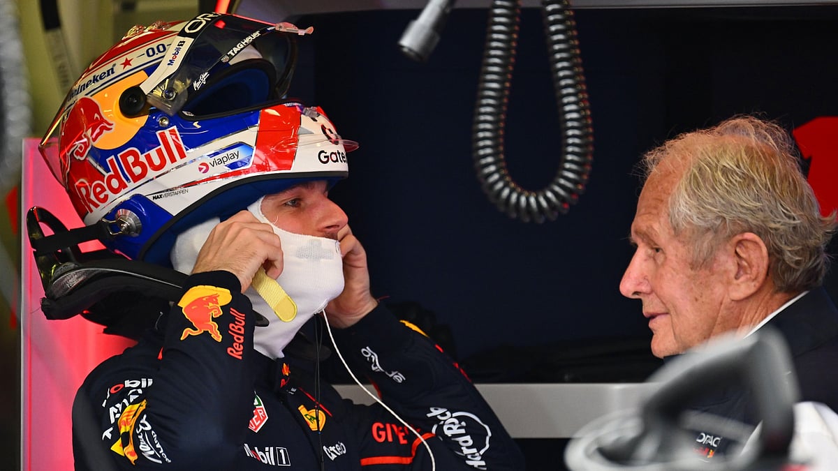Helmut Marko with Max Verstappen.