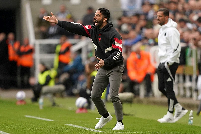 Britain Soccer Premier League Newcastle United and Manchester United: Ruben Amorim
