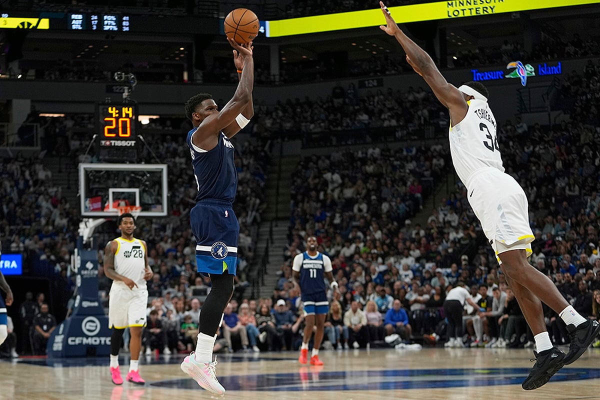 NBA Basketball 2024-25 Utah Jazz vs Minnesota Timberwolves: Anthony Edwards