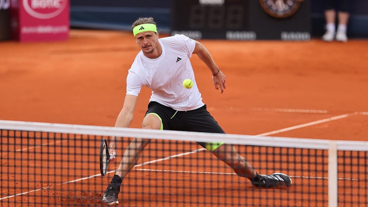 Alexander Zverev in action in the BMW Open in Munich on Monday.