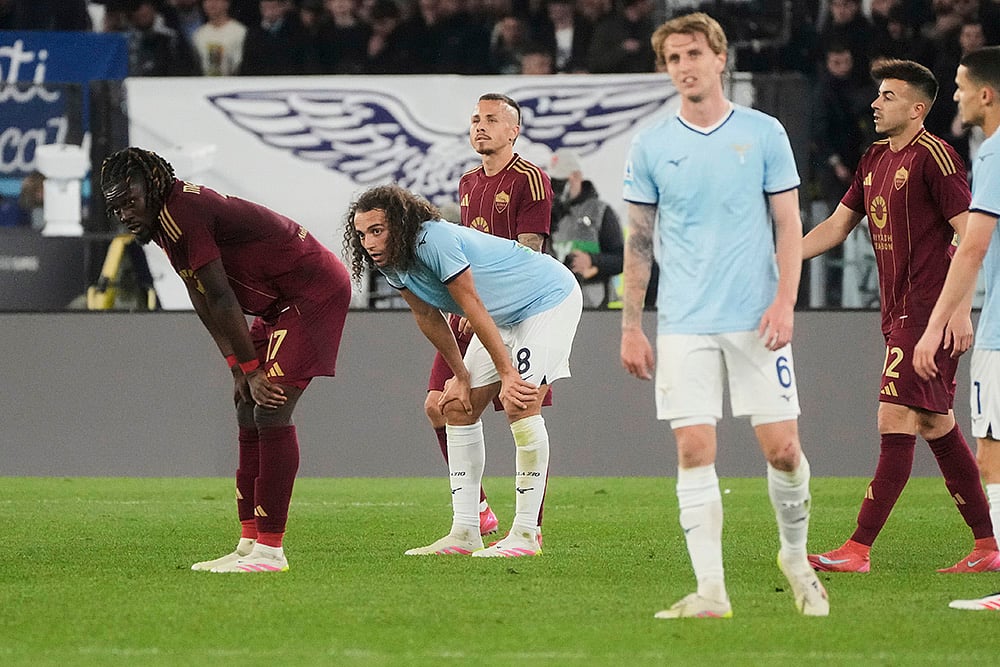 | Photo: AP/Gregorio Borgia : Serie A 2024-25: Lazio vs Roma 