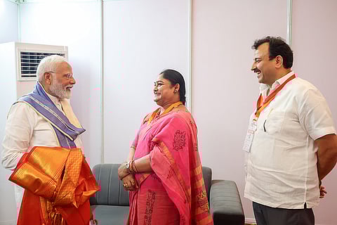 PM Modi meets Karnam Malleswari