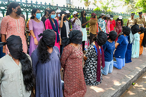 Women Civil Police Officer candidates protest