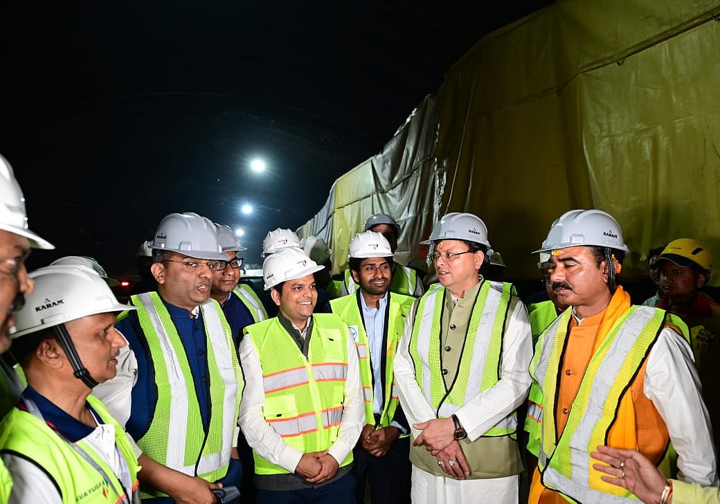 Chief Minister Shri Pushkar Singh Dhami attended the breakthrough ceremony of the Silkyara Tunnel