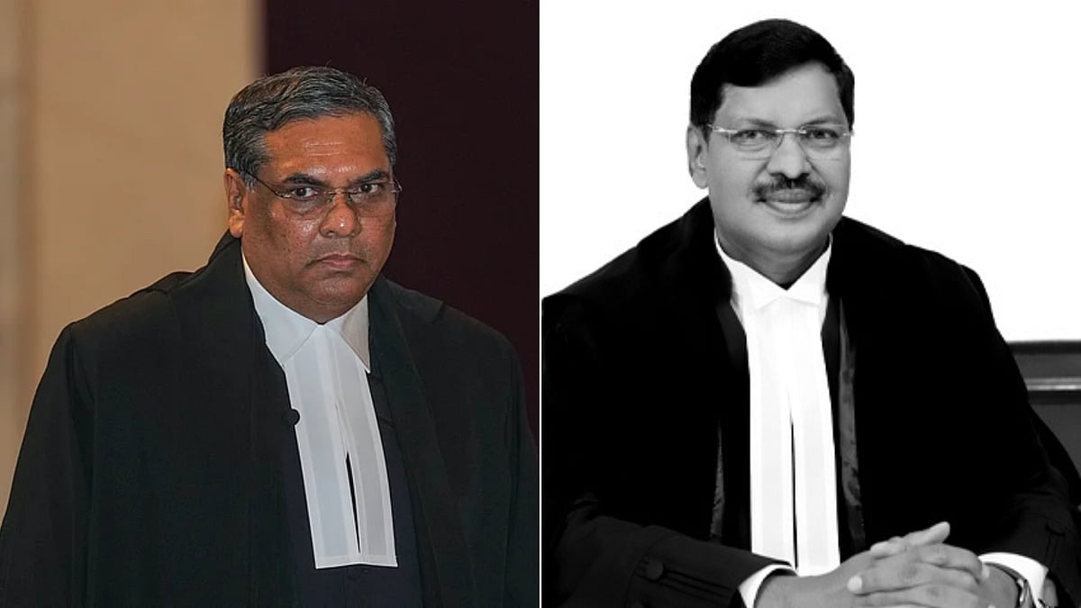PTI; File Photo : CJI Sanjiv Khanna(R) ; Justice Bhushan R Gavai(L)