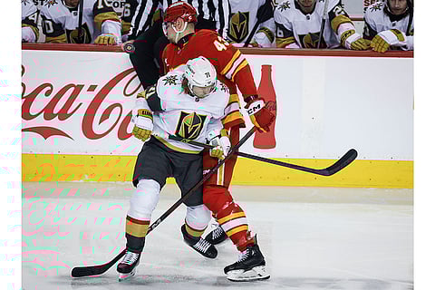NHL Hockey: Calgary Flames Vs Vegas Golden Knights