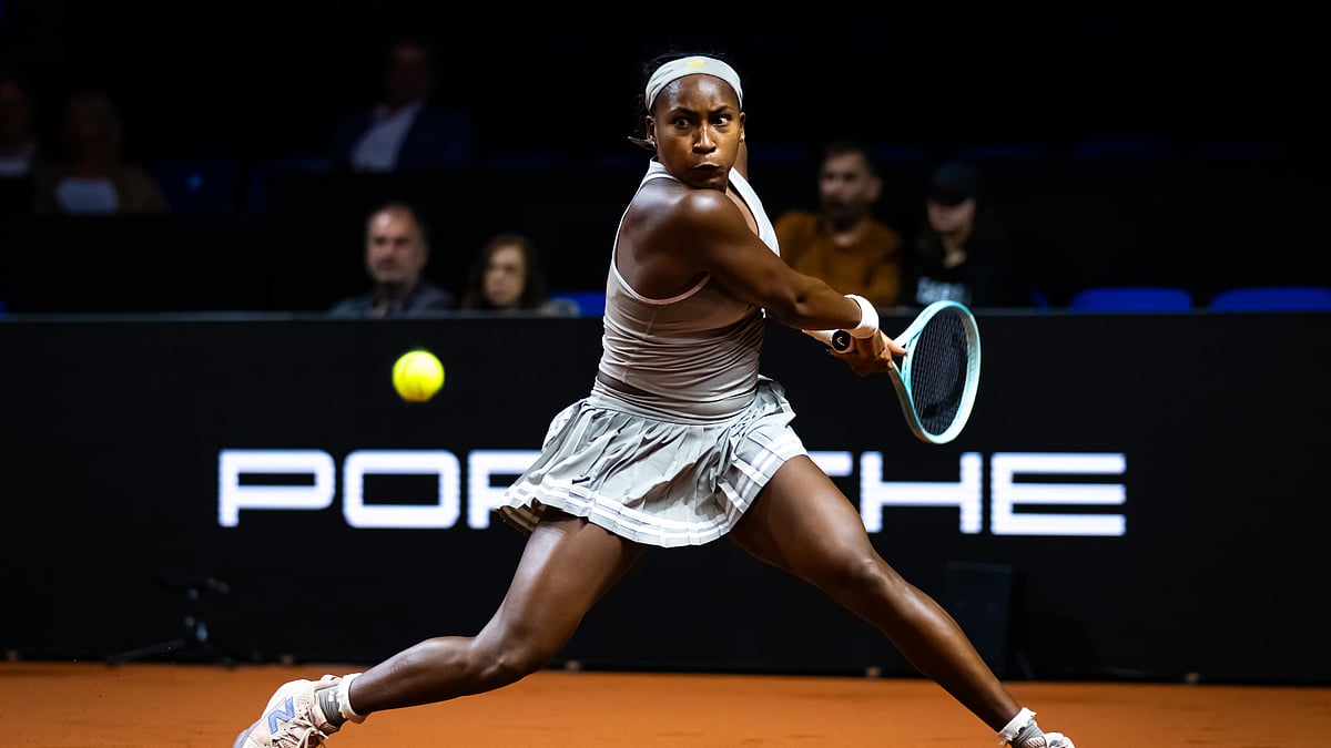 Coco Gauff in action