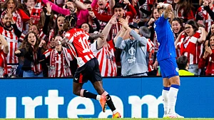 Nico Williams celebrates for Athletic Bilbao