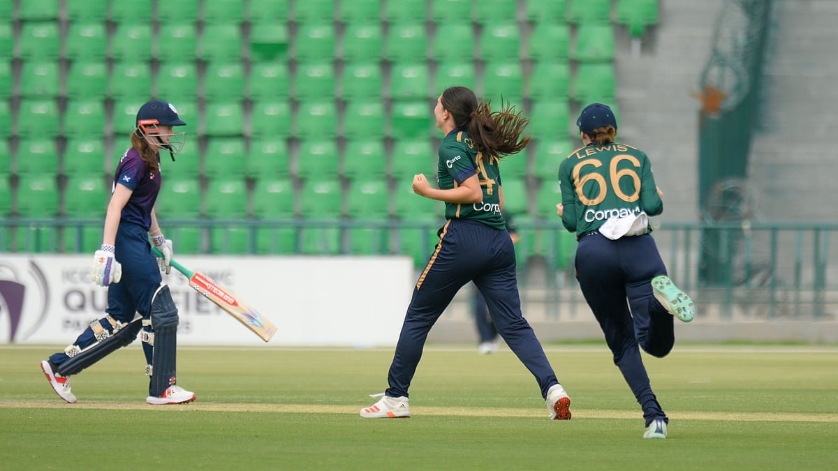 X/Ireland Women's Cricket : Action from the Ireland vs Scotland game in the ICC Women's World Cup Qualifier.