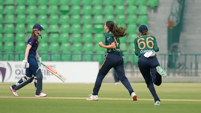 Ireland vs Scotland game in the ICC Womens World Cup Qualifier